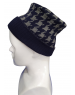 Pure Wool Cap Zig Zag Design NAVY